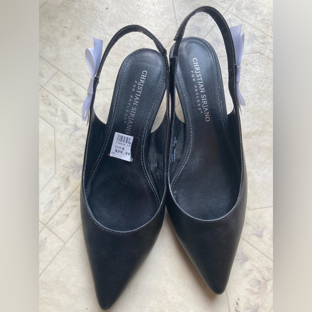 Pointed Toe Sling Back Heels